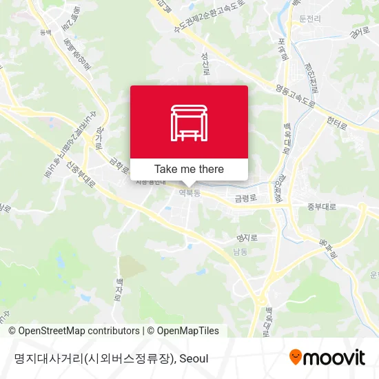 명지대사거리(시외버스정류장) map