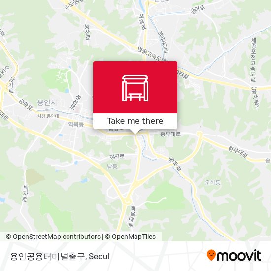 용인공용터미널출구 map