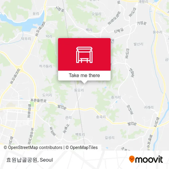 효원납골공원 map
