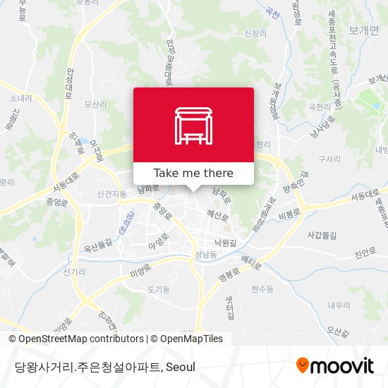 당왕사거리.주은청설아파트 map