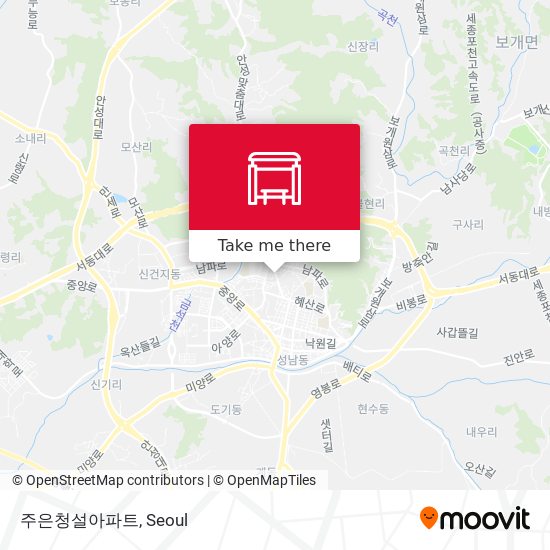 주은청설아파트 map
