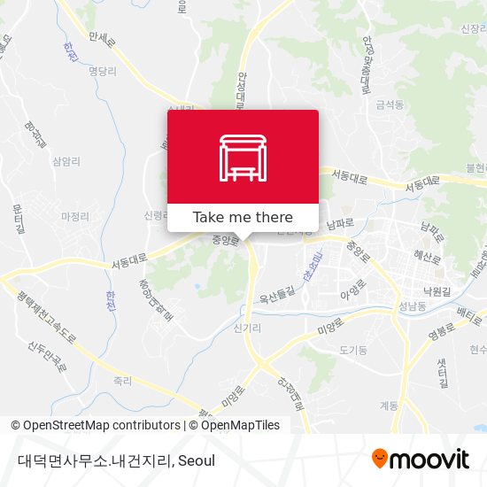 대덕면사무소.내건지리 map