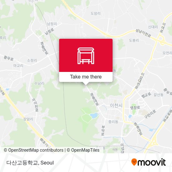 다산고등학교 map