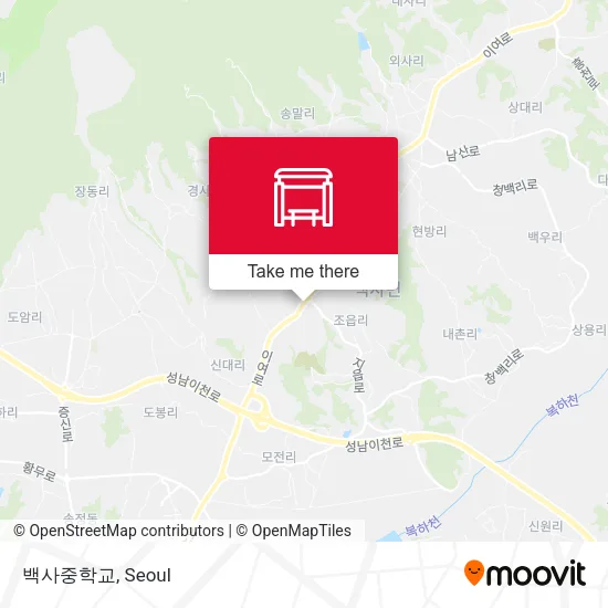 백사중학교 map