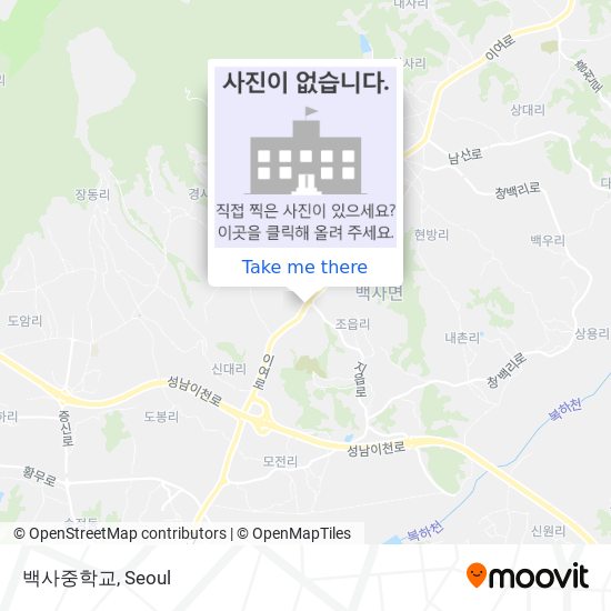 백사중학교 map