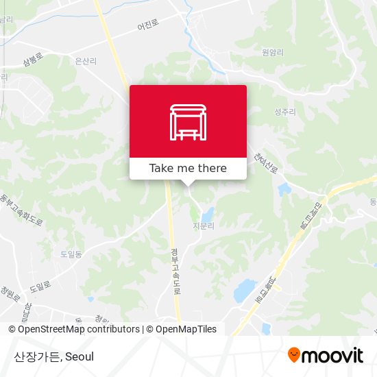 산장가든 map