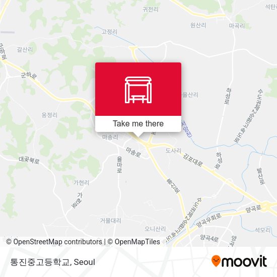 통진중고등학교 map
