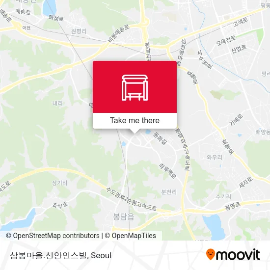 삼봉마을.신안인스빌 map