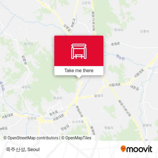 죽주산성 map