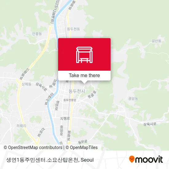 생연1동주민센터.소요산탑온천 map