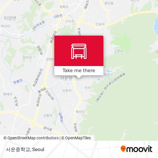 서운중학교 map