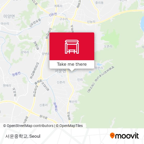 서운중학교 map