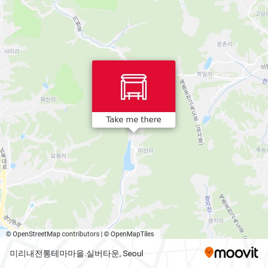 미리내전통테마마을.실버타운 map