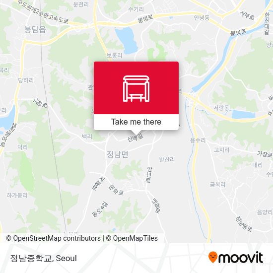 정남중학교 map