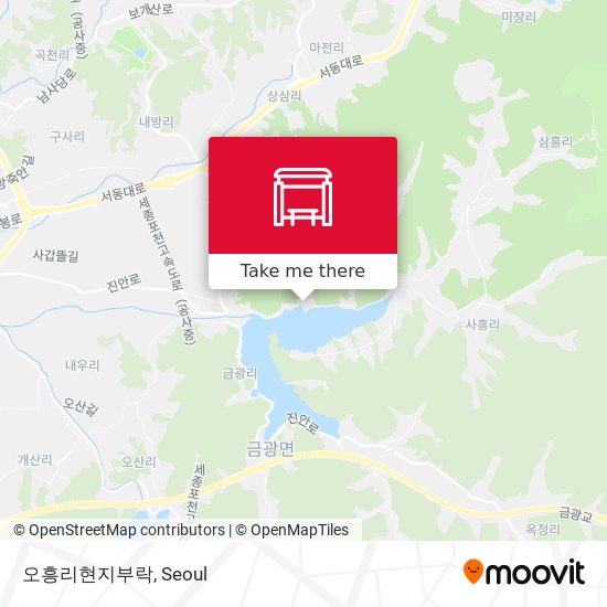 오흥리현지부락 map