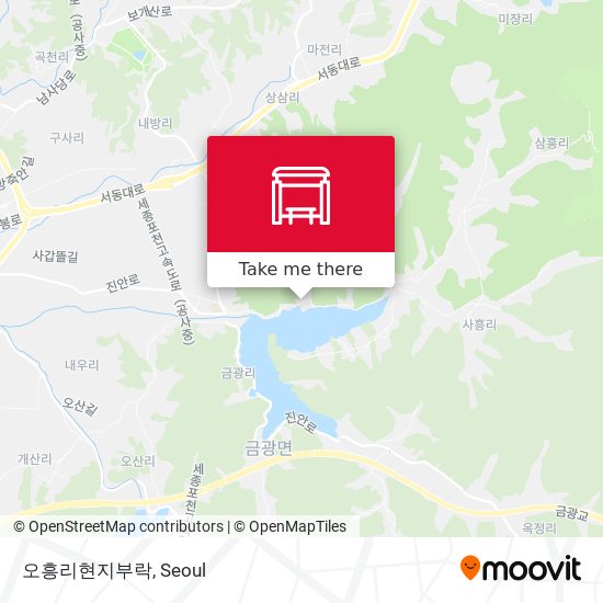 오흥리현지부락 map