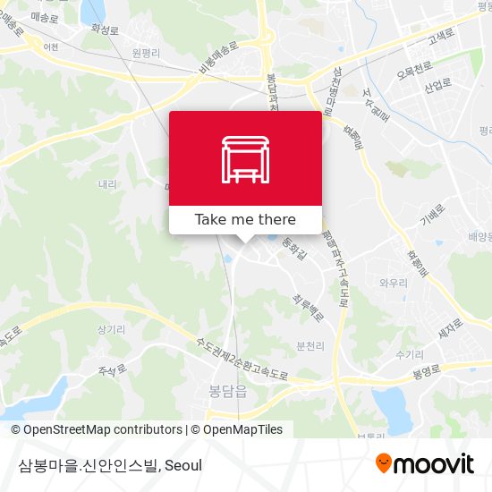 삼봉마을.신안인스빌 map