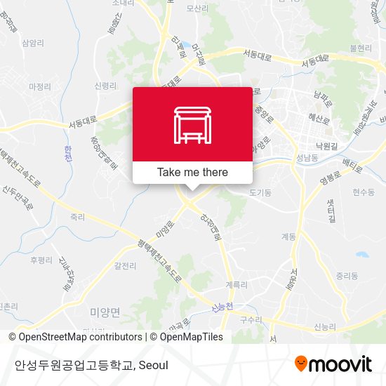안성두원공업고등학교 map