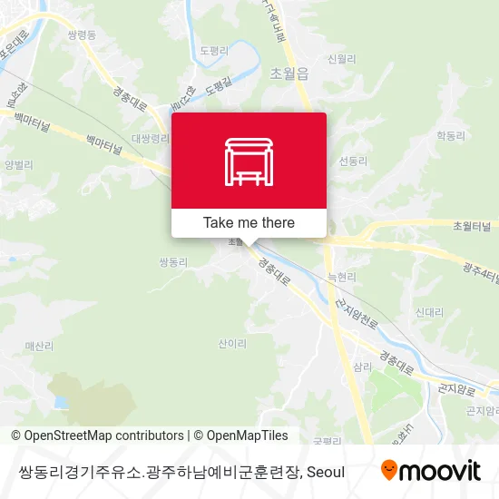 쌍동리경기주유소.광주하남예비군훈련장 map