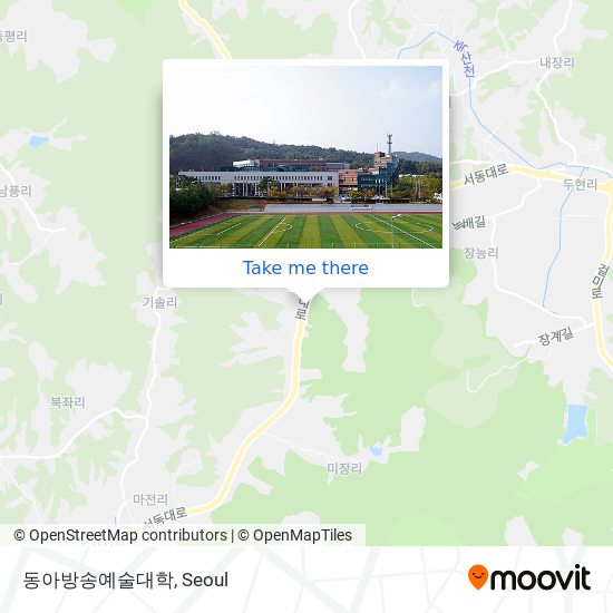 동아방송예술대학 map