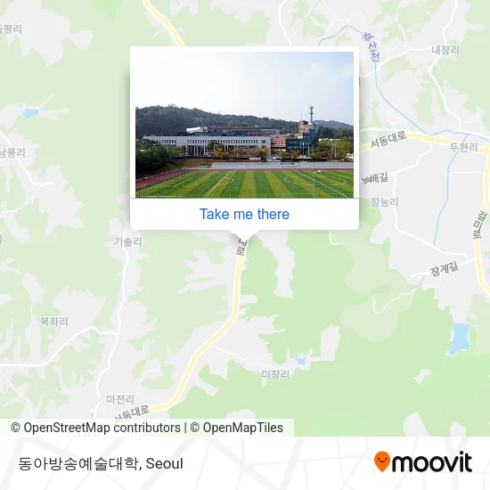 동아방송예술대학 map