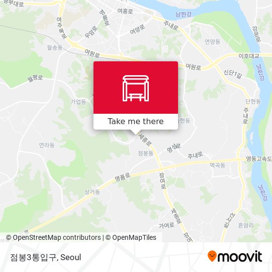 점봉3통입구 map