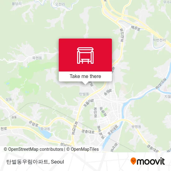 탄벌동우림아파트 map