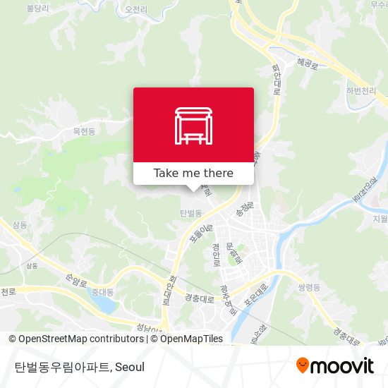 탄벌동우림아파트 map