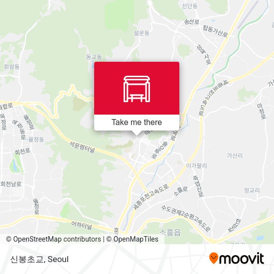 신봉초교 map