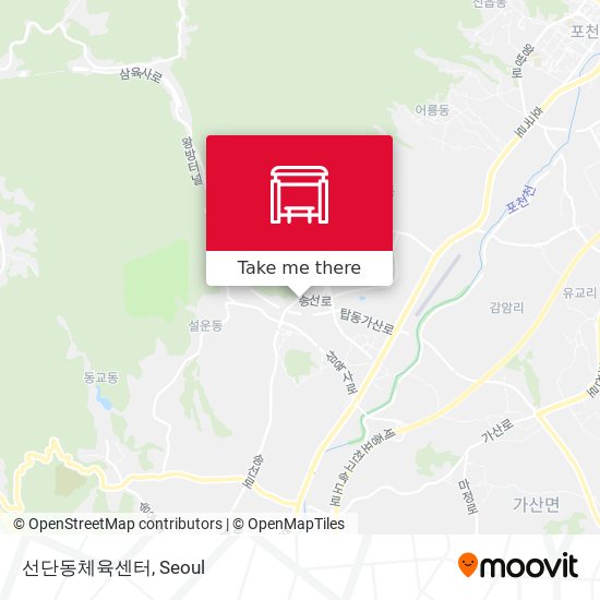 선단동체육센터 map