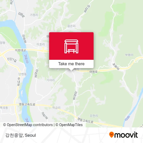 강천중앞 map