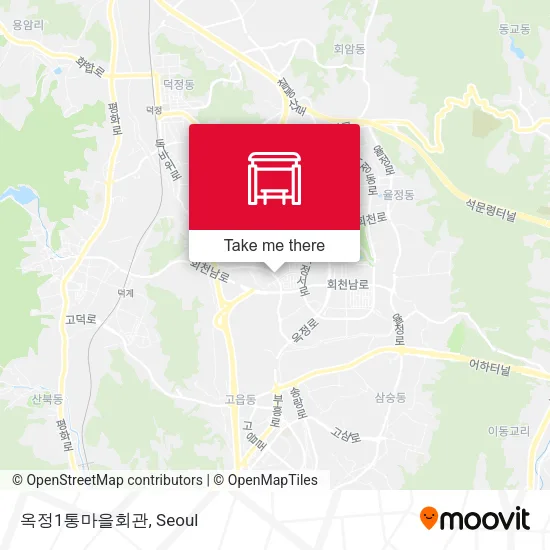 옥정1통마을회관 map