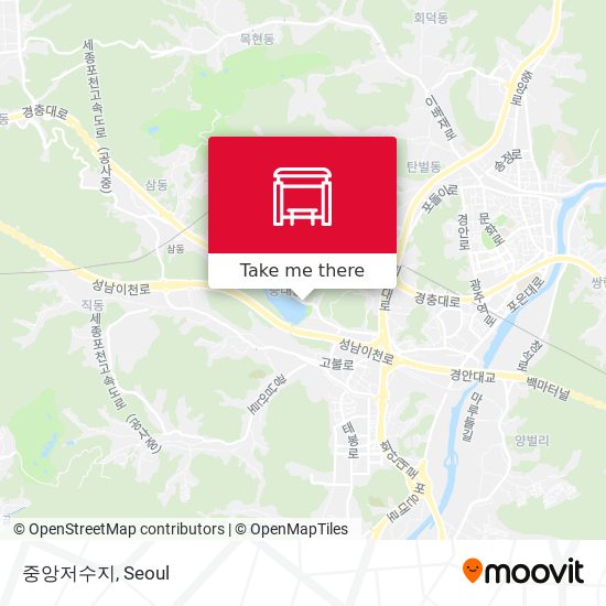 중앙저수지 map