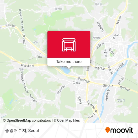 중앙저수지 map