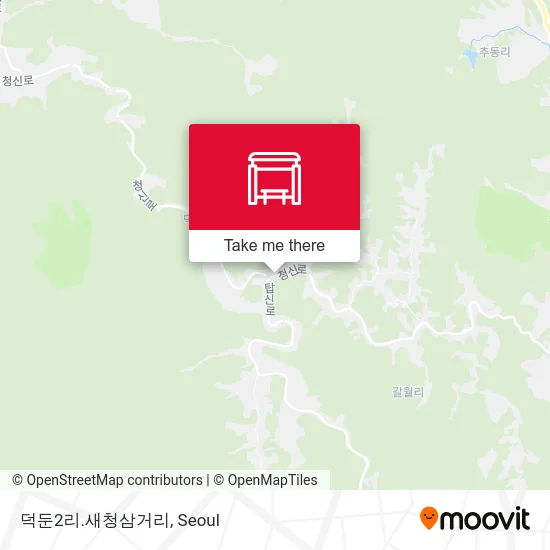 덕둔2리.새청삼거리 map