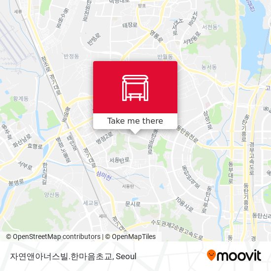 자연앤아너스빌.한마음초교 map