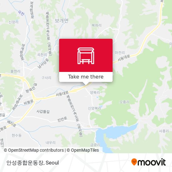 안성종합운동장 map