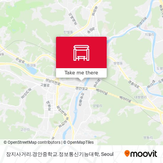 장지사거리.경안중학교.정보통신기능대학 map