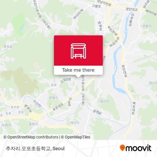 추자리.오포초등학교 map