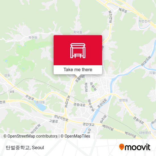 탄벌중학교 map