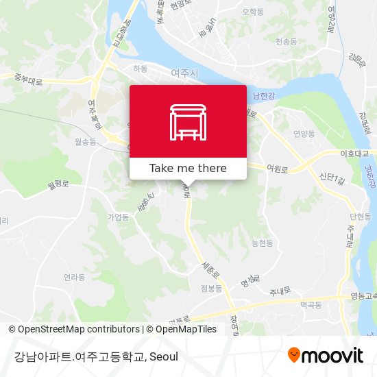 강남아파트.여주고등학교 map