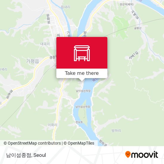 남이섬종점 map