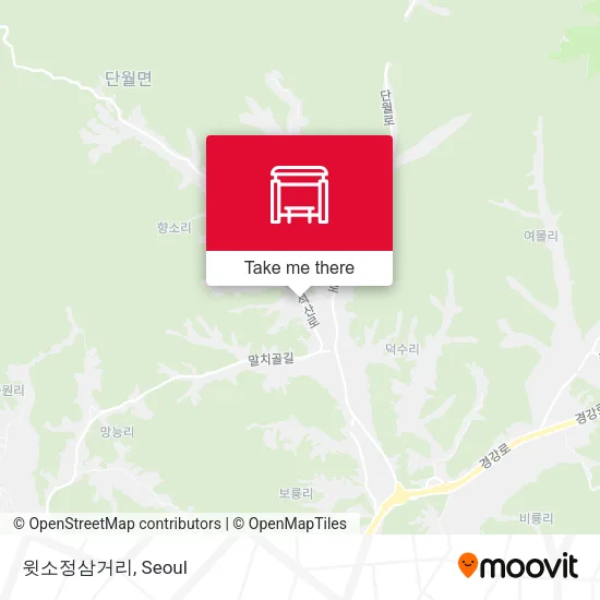 윗소정삼거리 map
