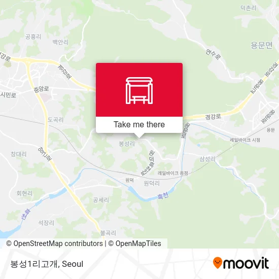 봉성1리고개 map