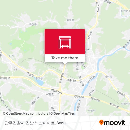 광주경찰서.경남.벽산아파트 map