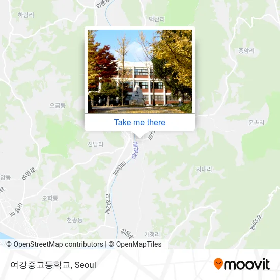 여강중고등학교 map