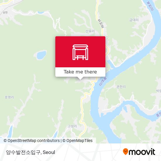 양수발전소입구 map