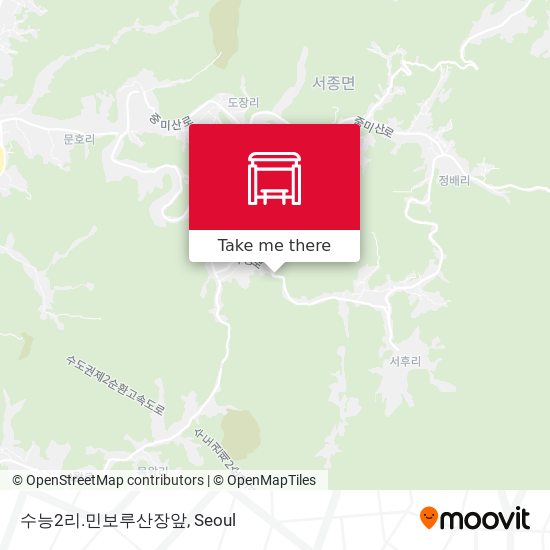 수능2리.민보루산장앞 map