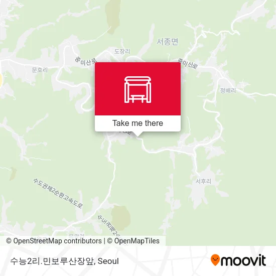 수능2리.민보루산장앞 map