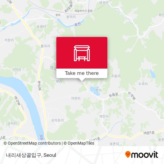 내리새상골입구 map